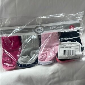 Luvable Friends Pink and Gray Socks Accessories Set